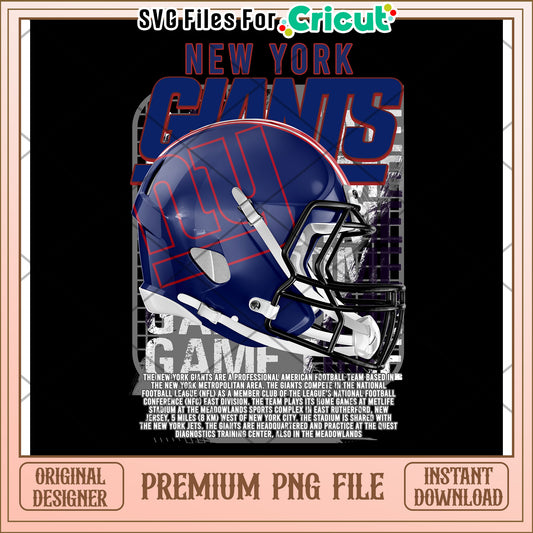 New York Giants helmet design, premium PNG file download available