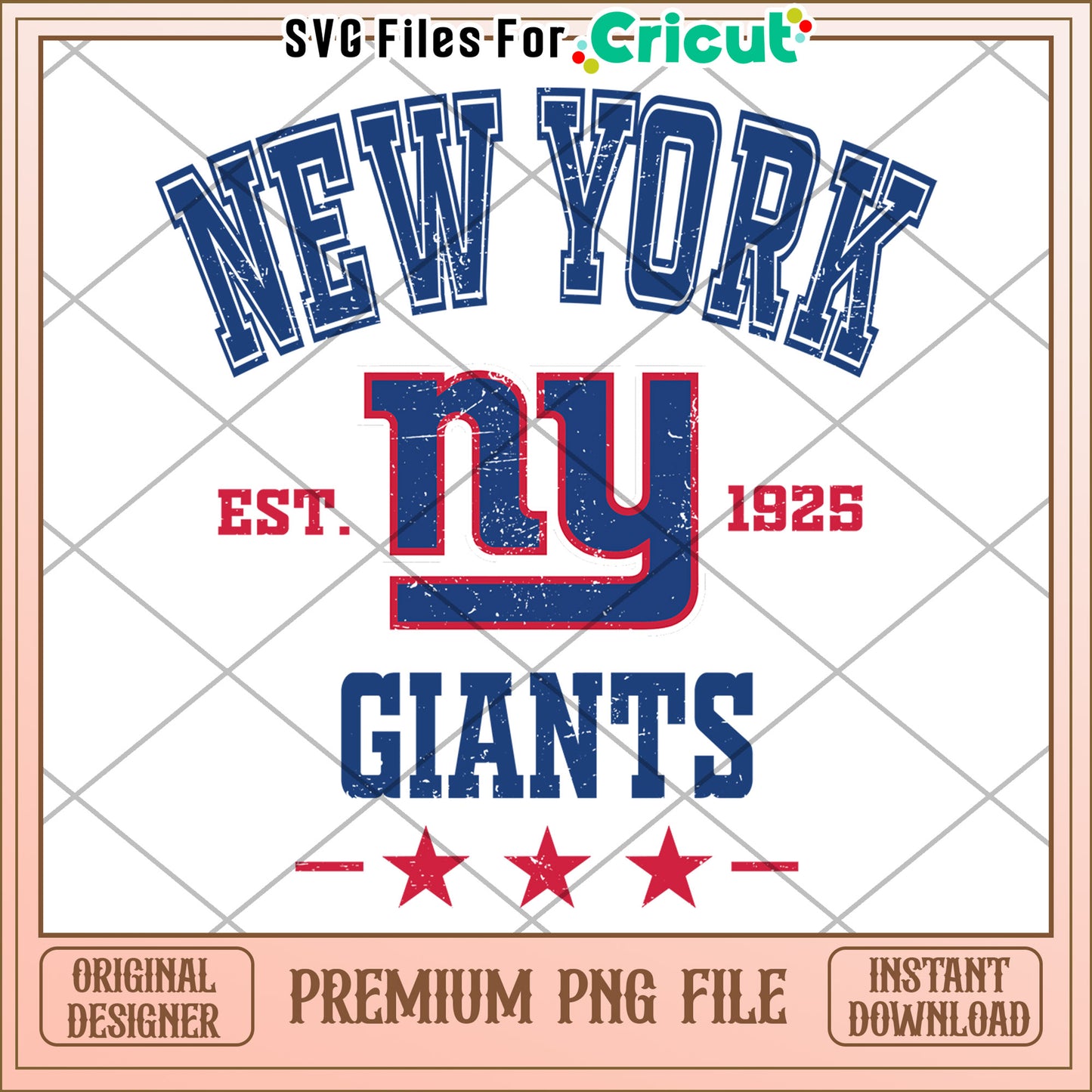 New York Giants logo design for Cricut, premium PNG file available