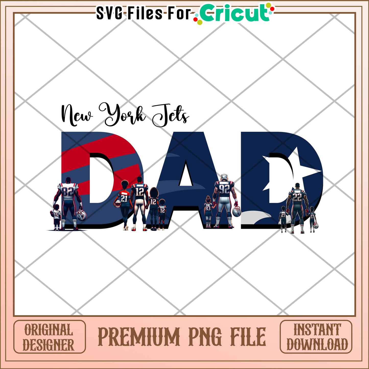 New York Jets Dad Design, Perfect for Cricut Projects and Gifts