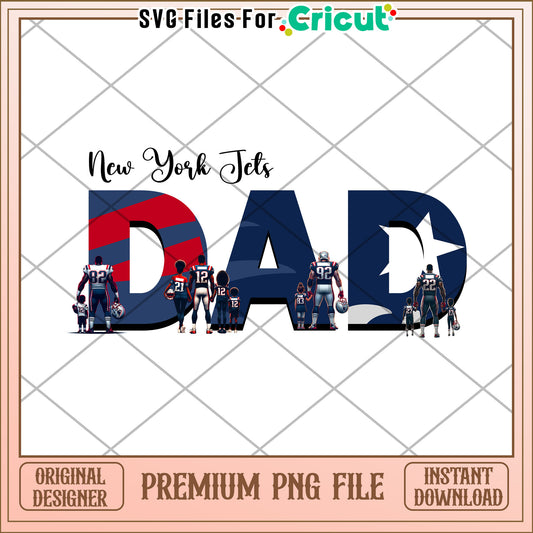 New York Jets Dad Design, Perfect for Cricut Projects and Gifts
