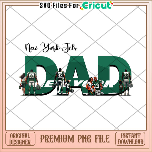 New York Jets Dad PNG Design for Cricut, Instant Download Art