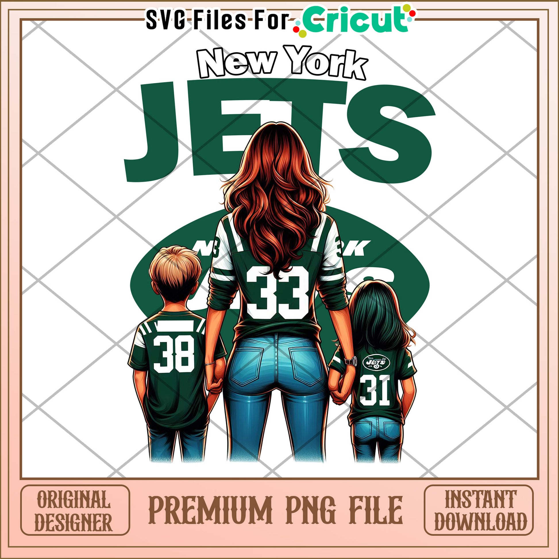 New York Jets Family Shirt Design for Cricut, Premium PNG File