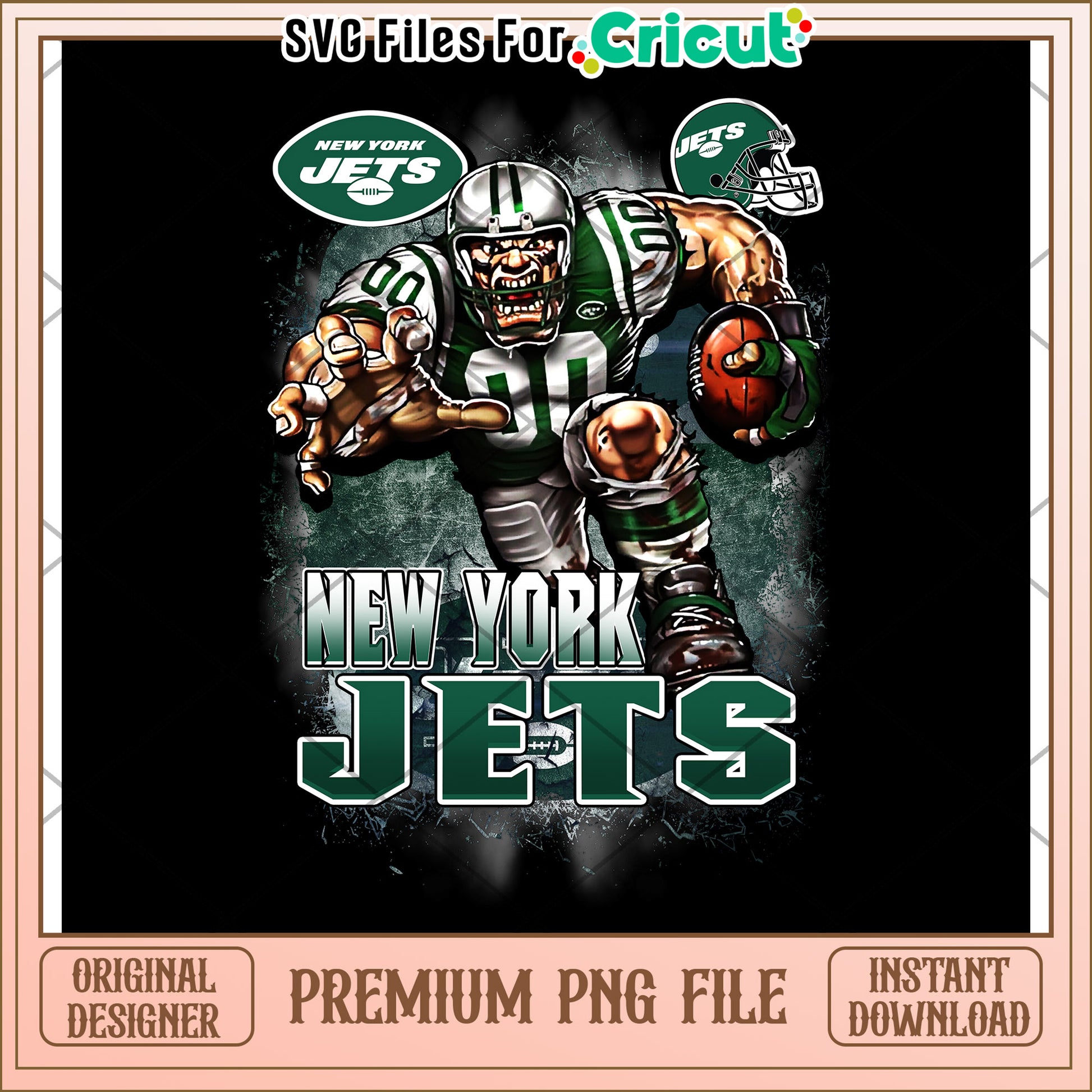 New York Jets Football PNG File, Instant Download for Cricut Users