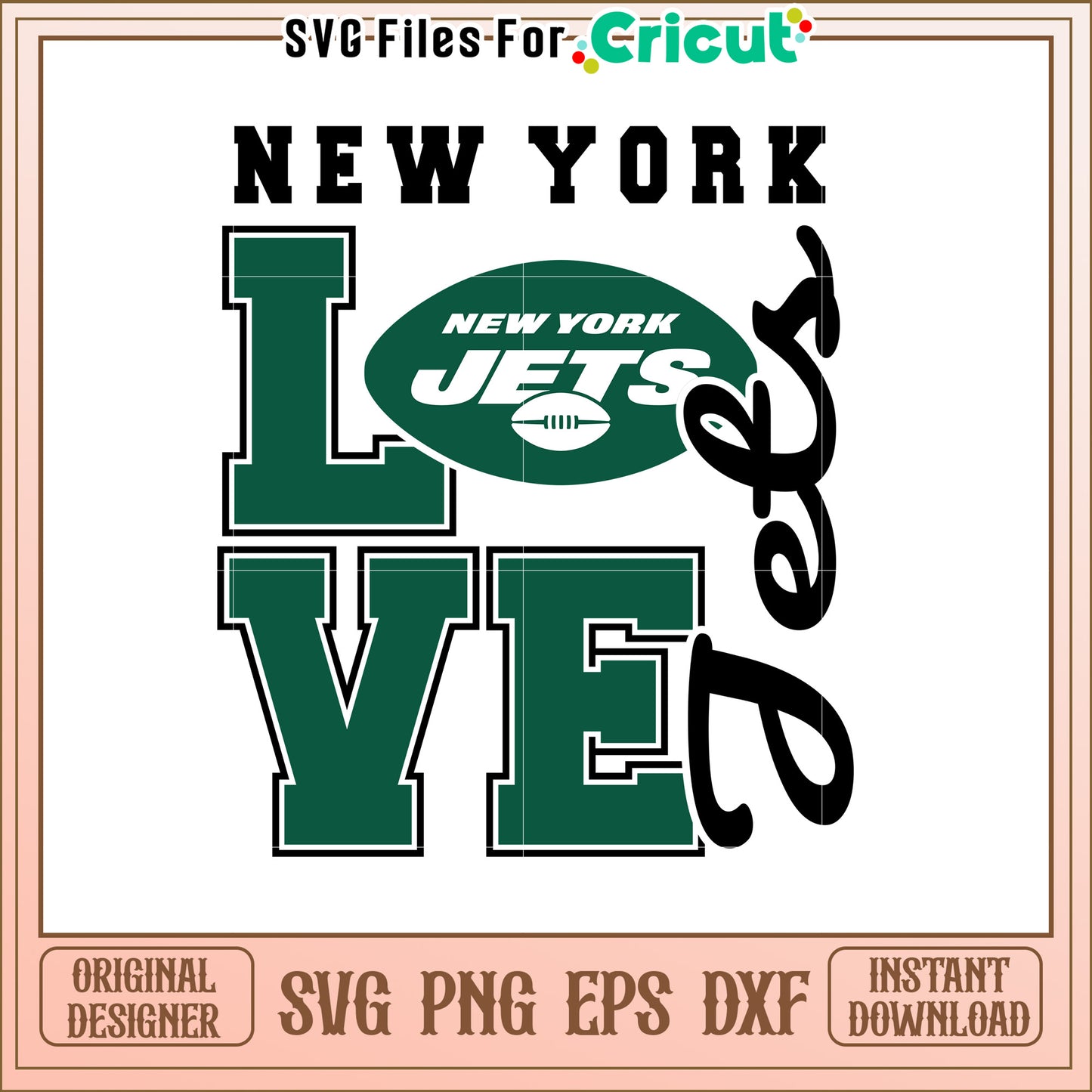 New York Jets Love SVG Design