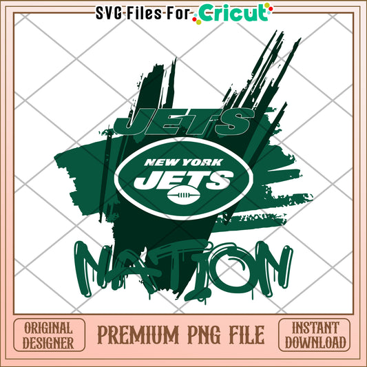 New York Jets Nation Graphic, Premium PNG for Cricut Projects