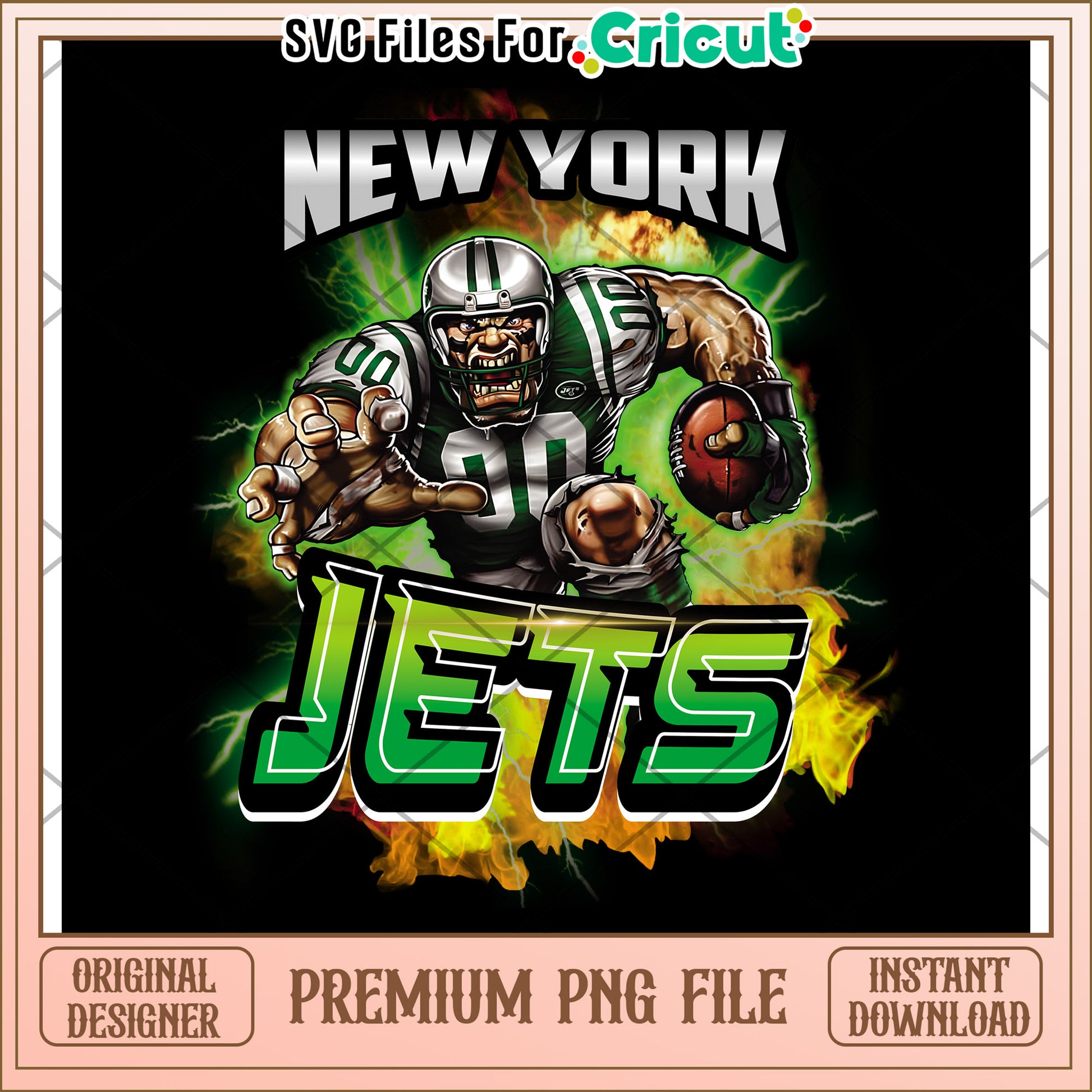 New York Jets Premium PNG File, Instant Download for Cricut Use
