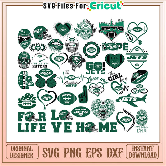 New York Jets SVG Bundle Instant Download