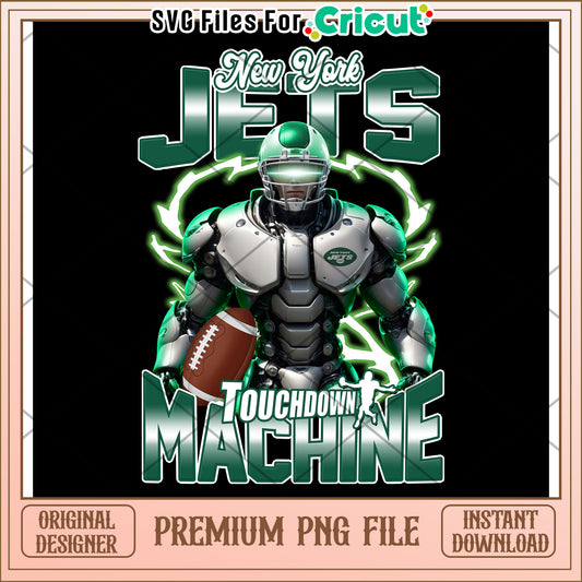 New York Jets Touchdown Machine PNG File, Instant Download for Cricut