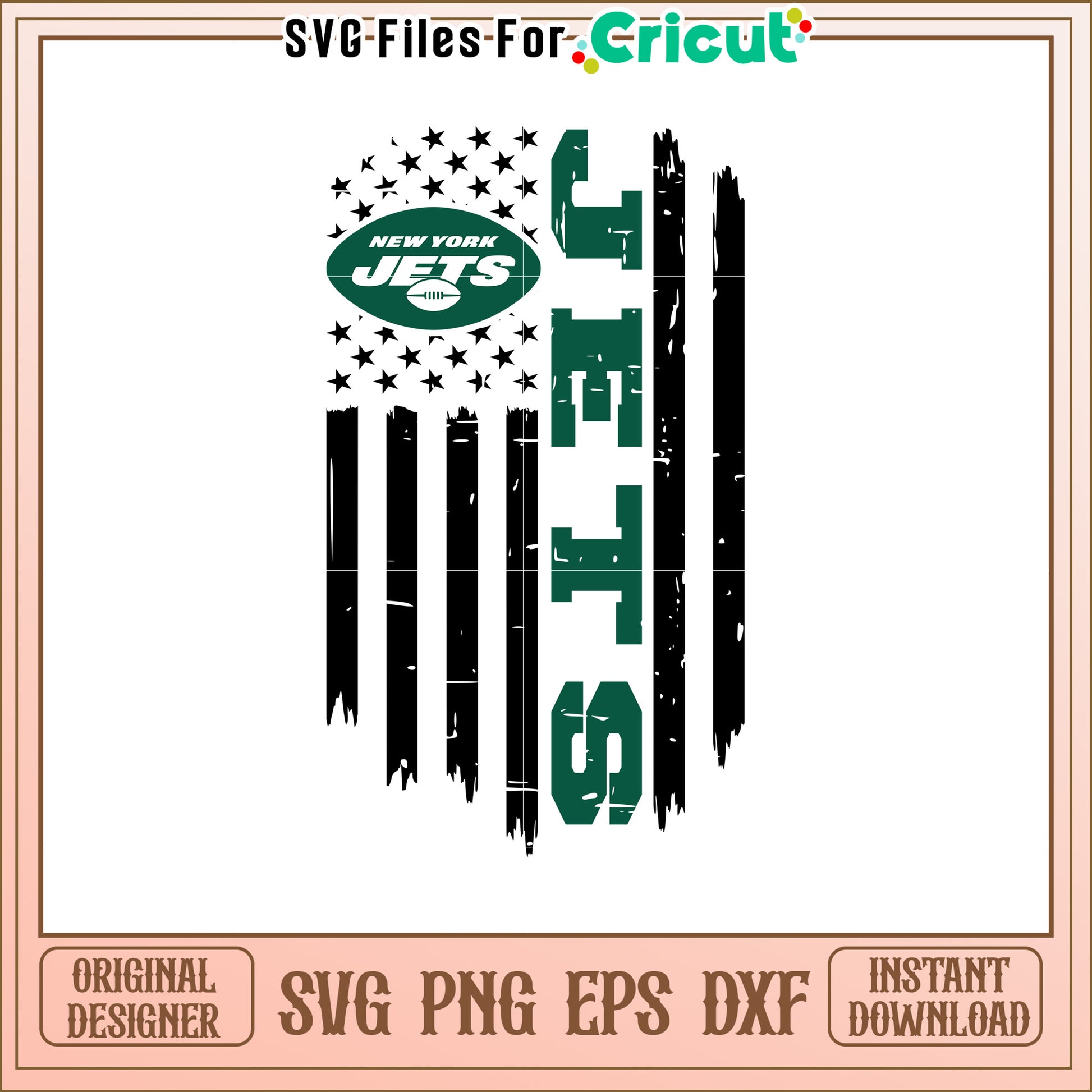 New York Jets Vertical SVG Design for Fans