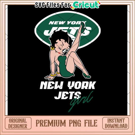 New York Jets girl image download, perfect for Cricut designs