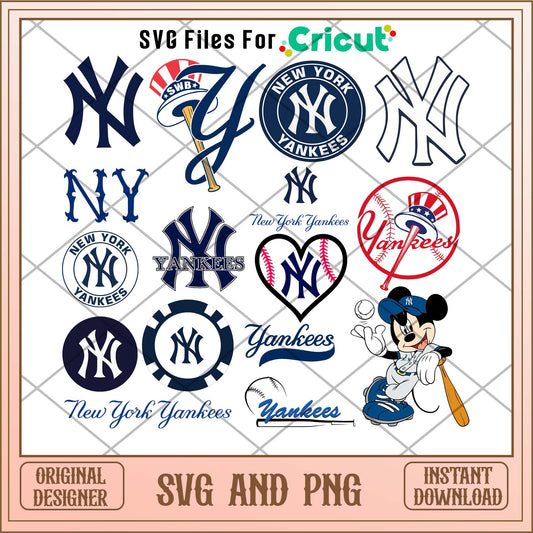 New York Yankees svg, NewYork Yankees svg bundle, MLB svg