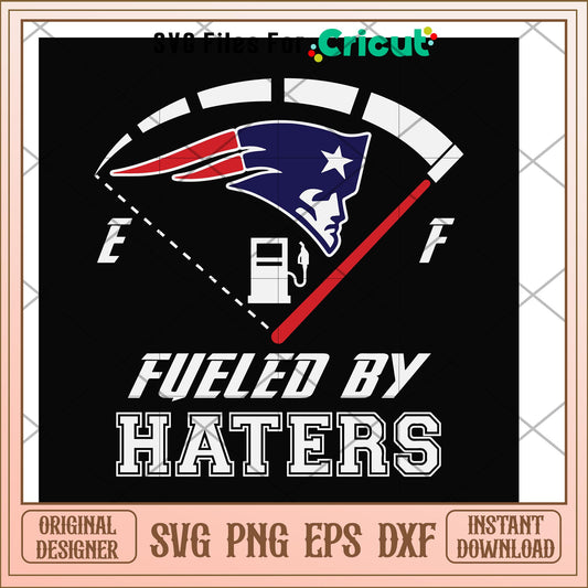 New England Patriots Fueled by haters black svg, patriots svg, new nfl svg