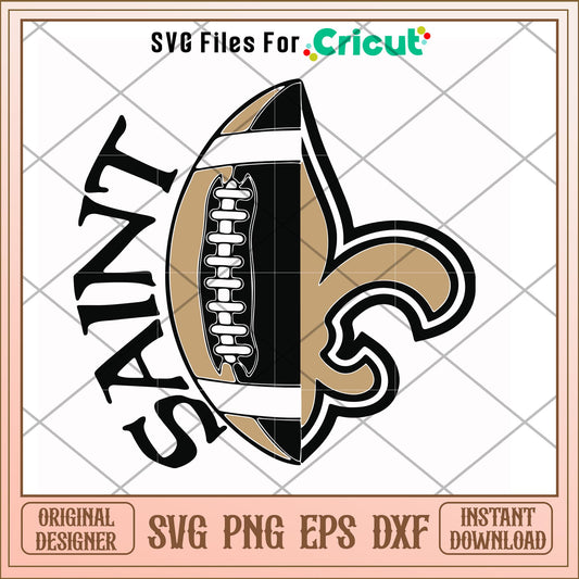 New Orleans Saints rugby football svg, Saints svg, new nfl svg