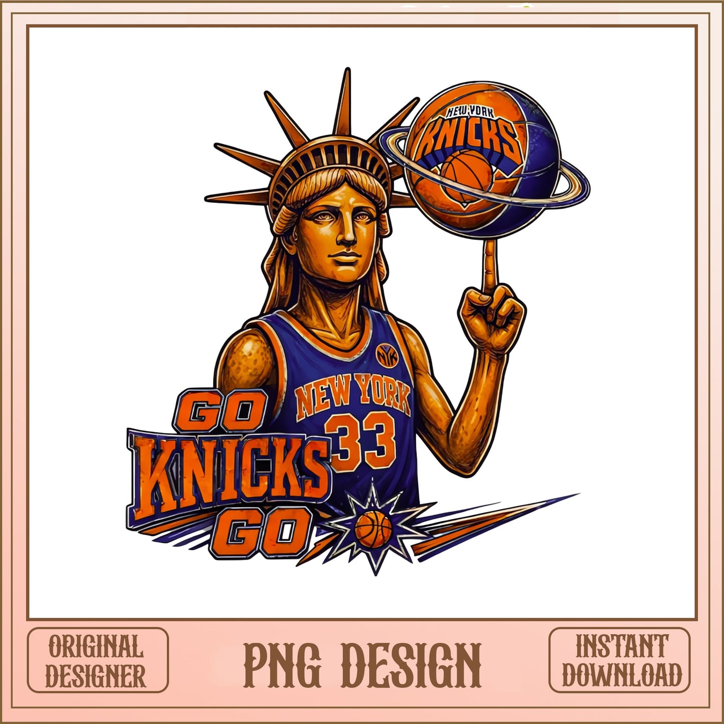 New York Knicks PNG, Go Knicks Go Basketball Shirt, NBA PNG