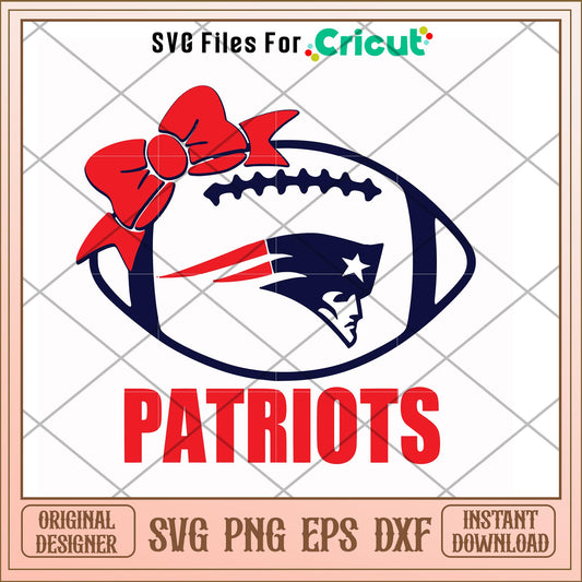 New england patriots bow svg, patriots svg, new nfl svg