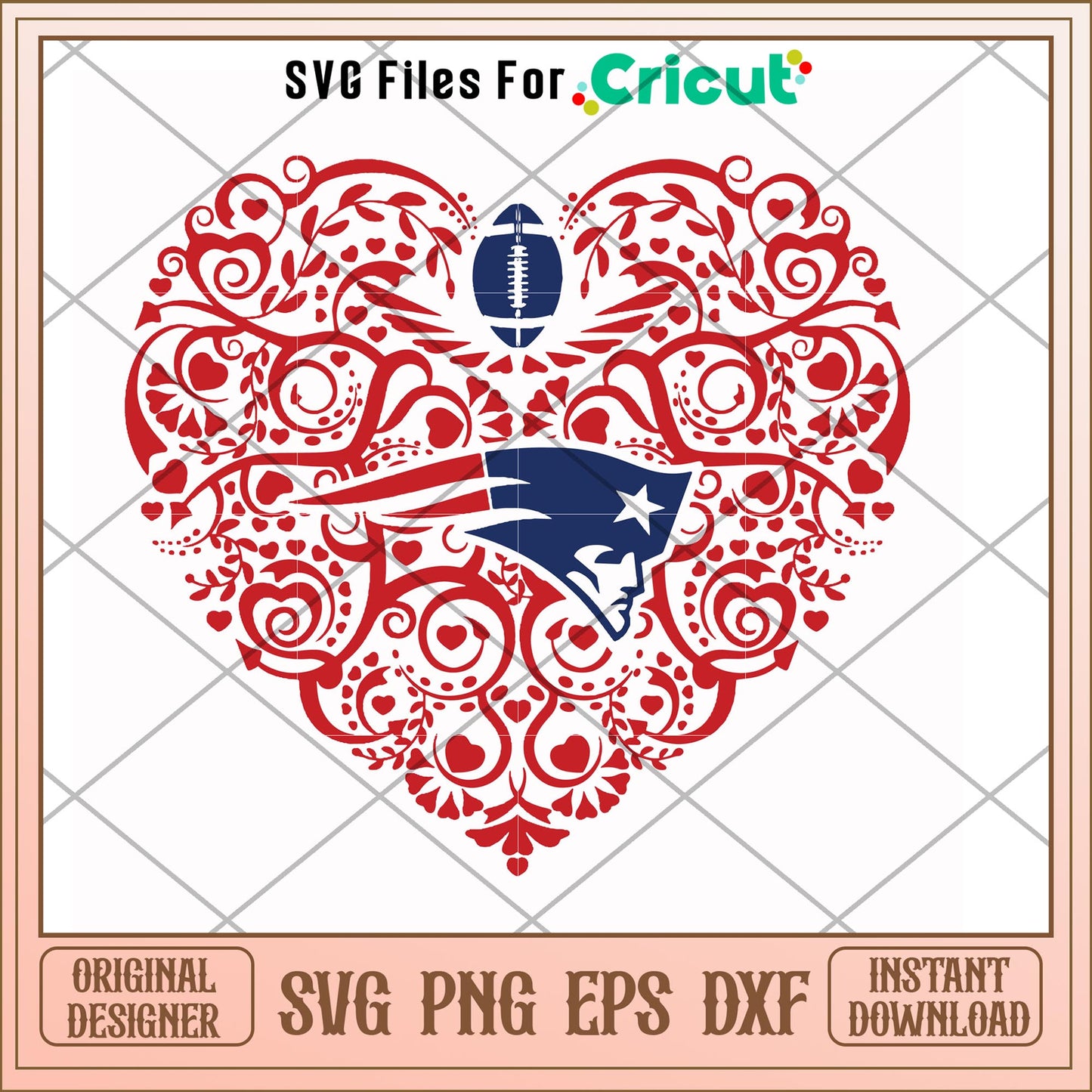 New england patriots logo heart svg, patriots svg, new nfl svg