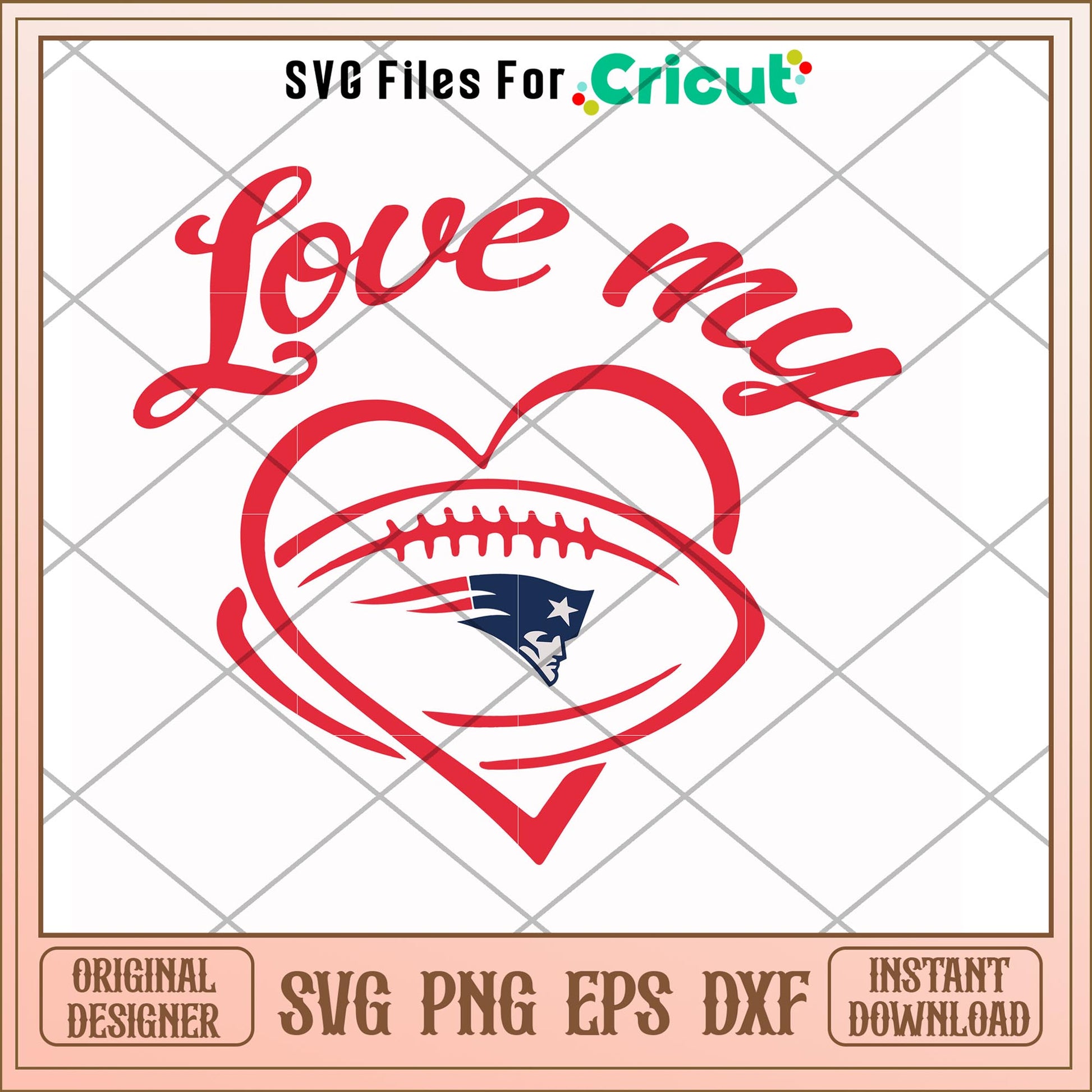 New england patriots love my patriots svg, patriots svg, new nfl svg