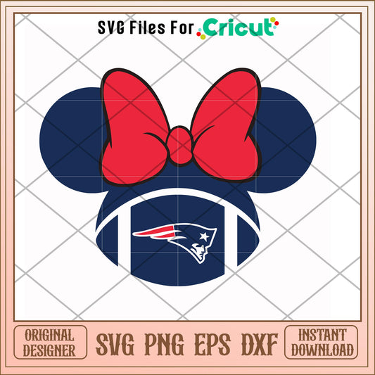 New england patriots minnie mouse svg, patriots svg, new nfl svg