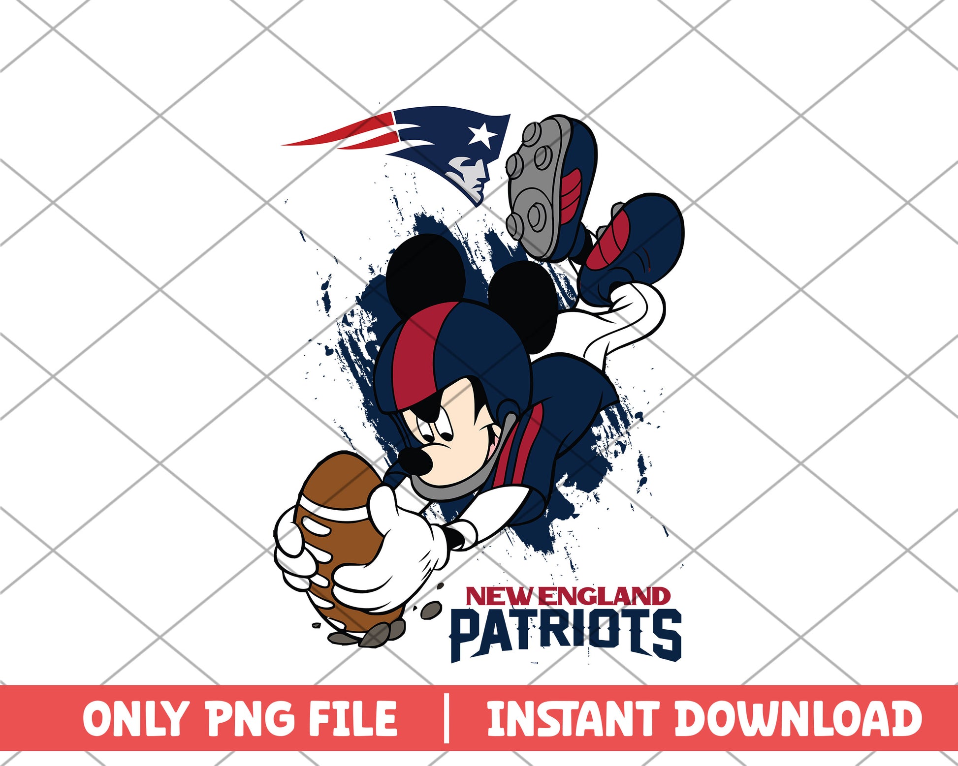 New england patriots mickey touch down png, new england patriots png