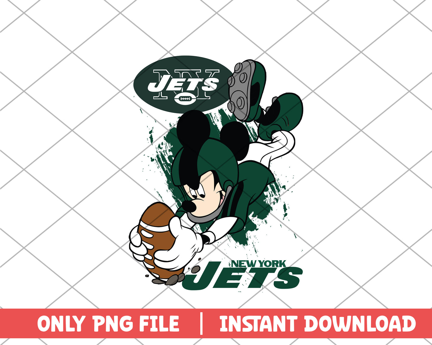 New york jets mickey touch down png, new york jets png