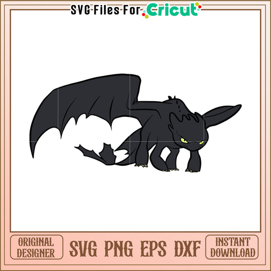 Night fury design svg, dragon movie svg, night fury svg