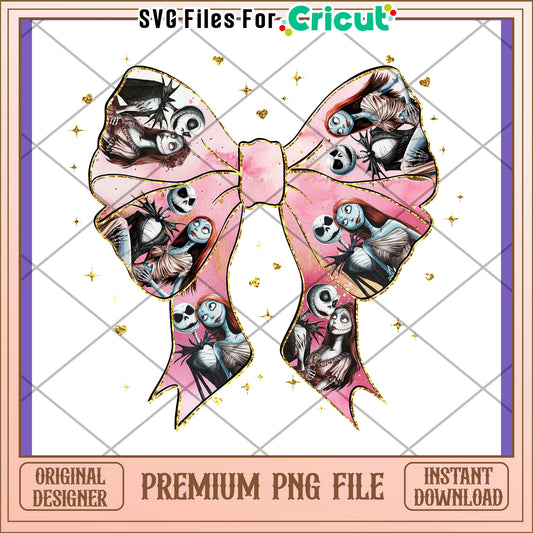 Nightmare Before Christmas Bow PNG