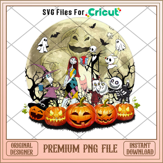 Nightmare Before Christmas Pumpkin png,  Nightmare before christmas png, digital download