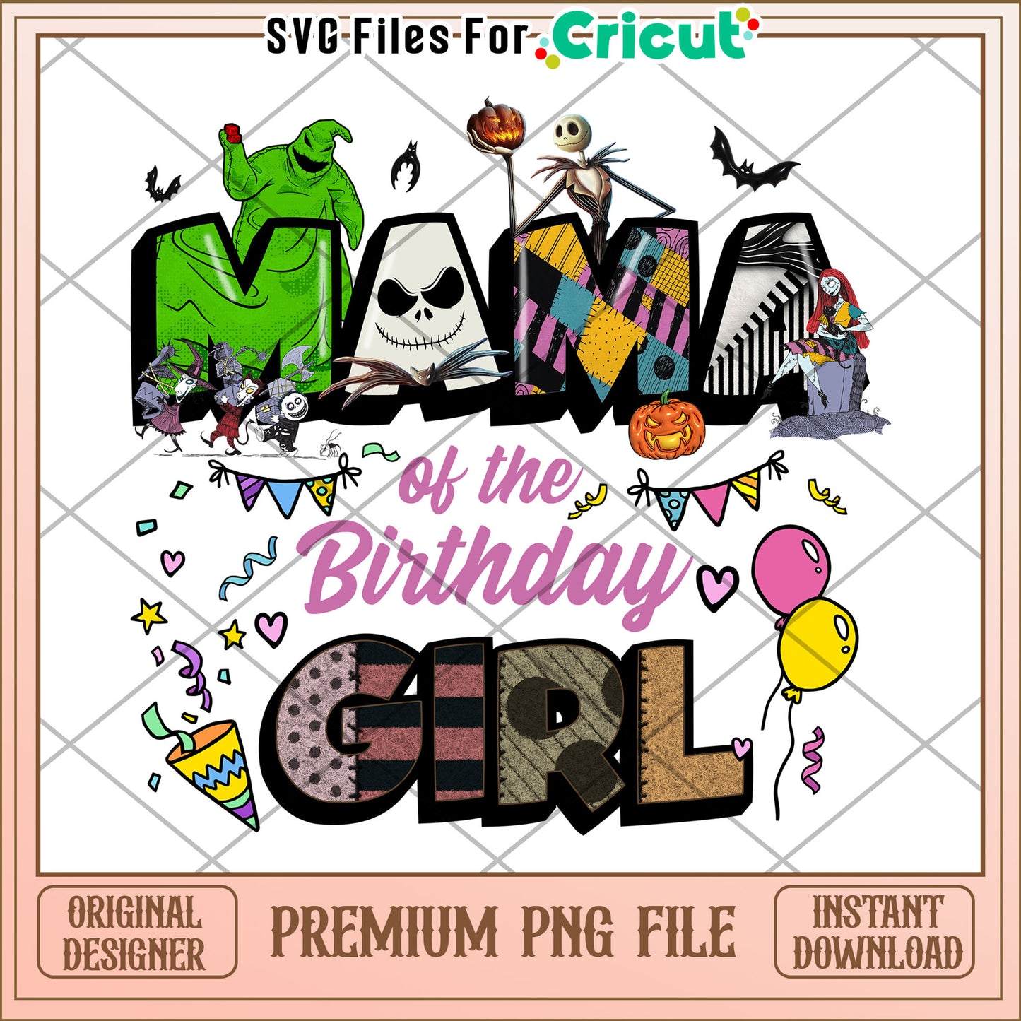 Nightmare Before Xmas Mama Birthday Girl PNG