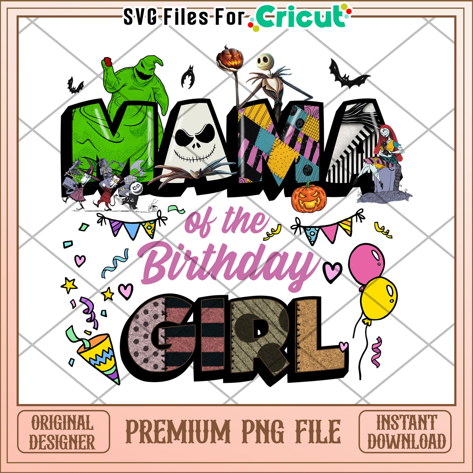 Nightmare Before Xmas Mama Birthday Girl PNG