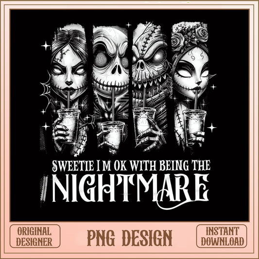 Nightmare Before Christmas Halloween PNG, Spooky Coffee PNG, Halloween PNG