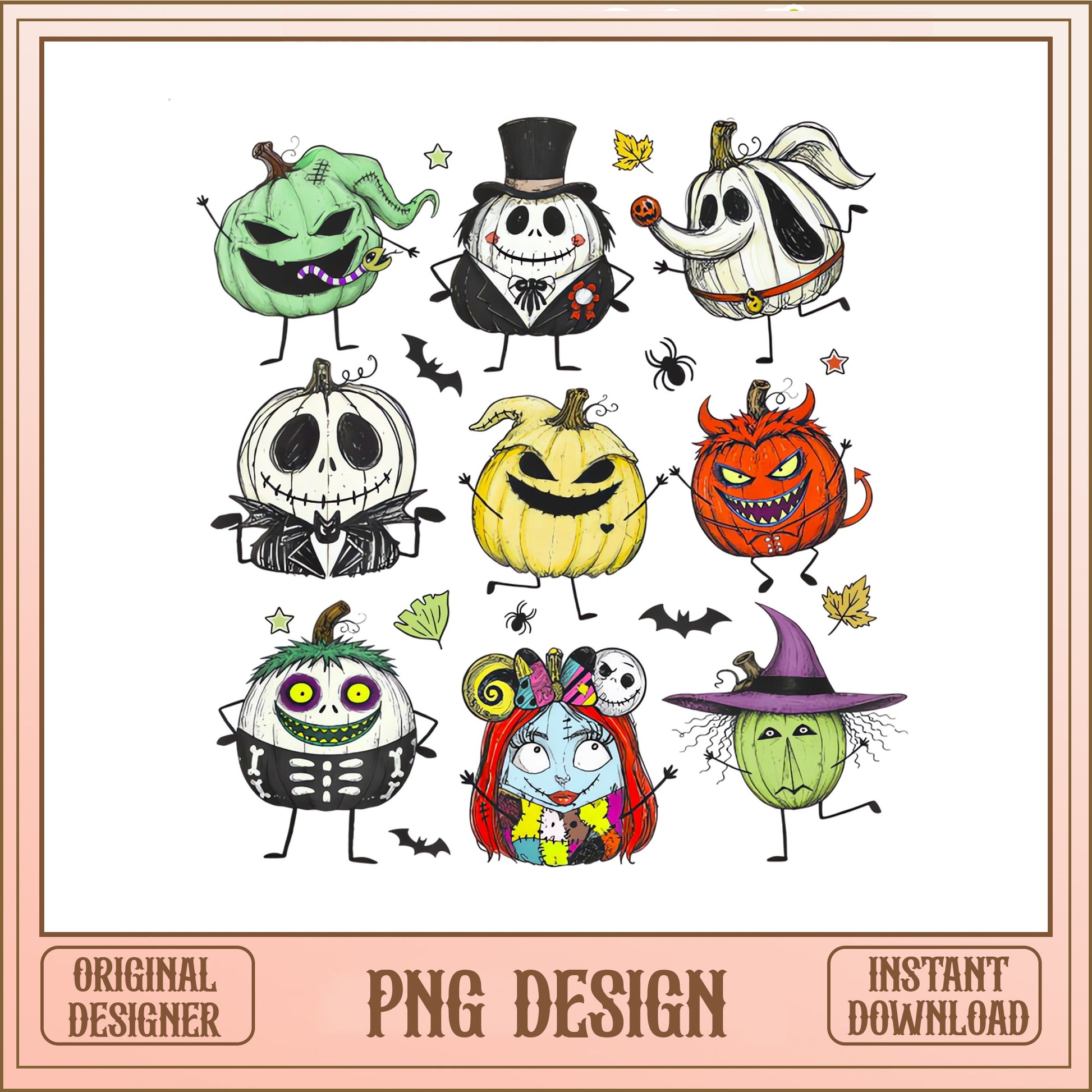 Nightmare Before Christmas Pumpkin PNG, Halloween PNG, Jack Skellington PNG