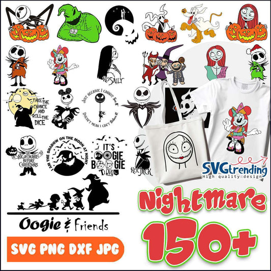 Nightmare Before Christmas svg bundle, Halloween movies bundle