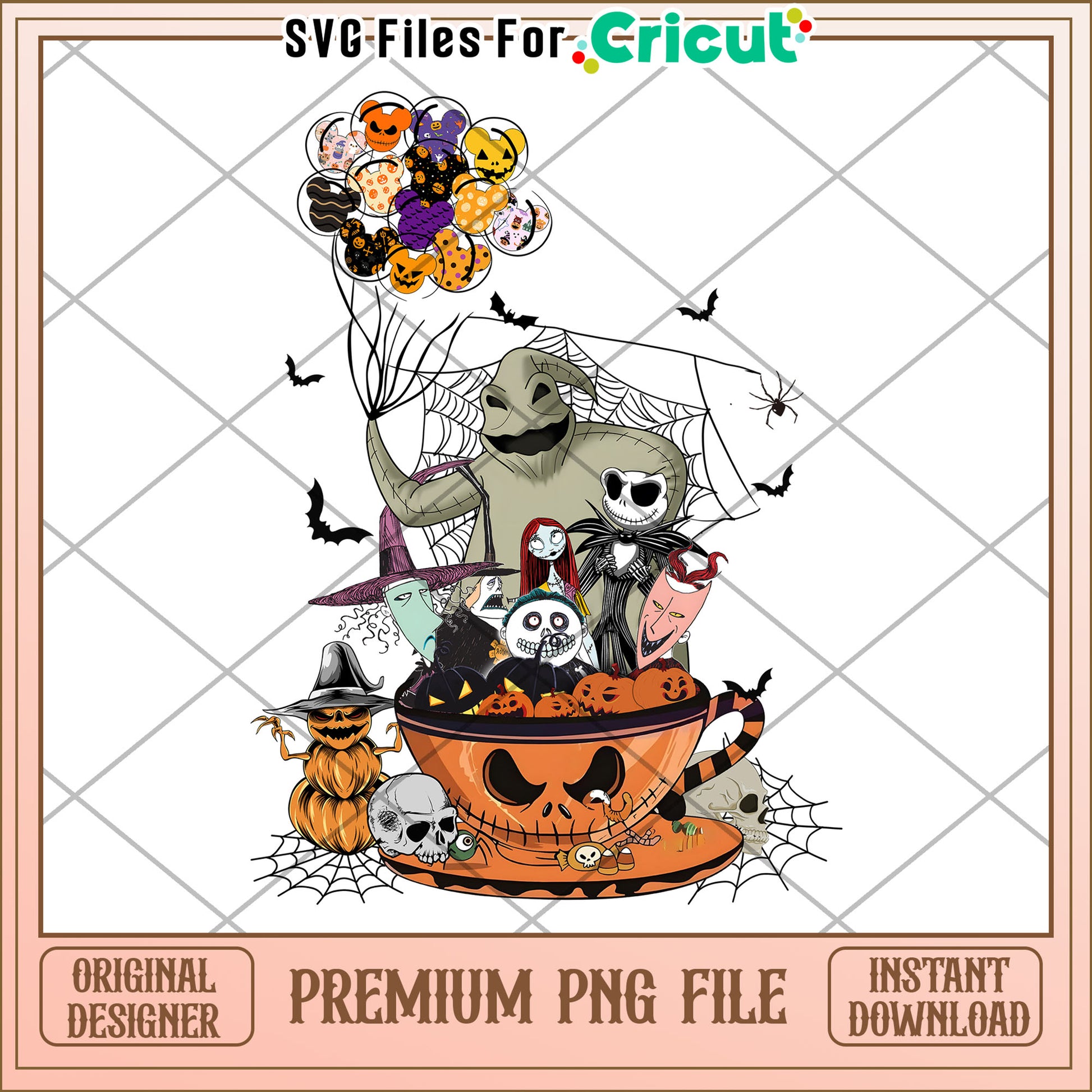 Nightmare before christmas png, halloween cartoon png, trick or treat png