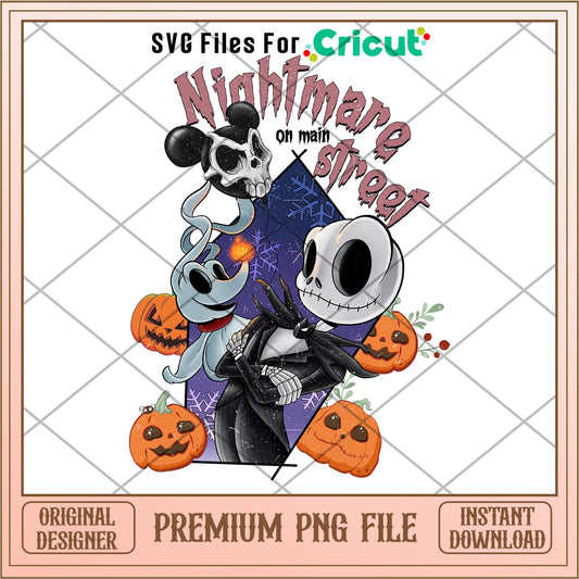 Nightmare on Main Street png,  Nightmare before christmas png, digital download