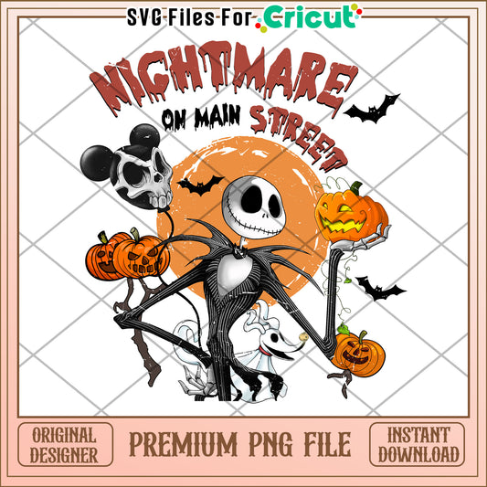 Nightmare on main street png, halloween​ cartoons png, halloween decor png