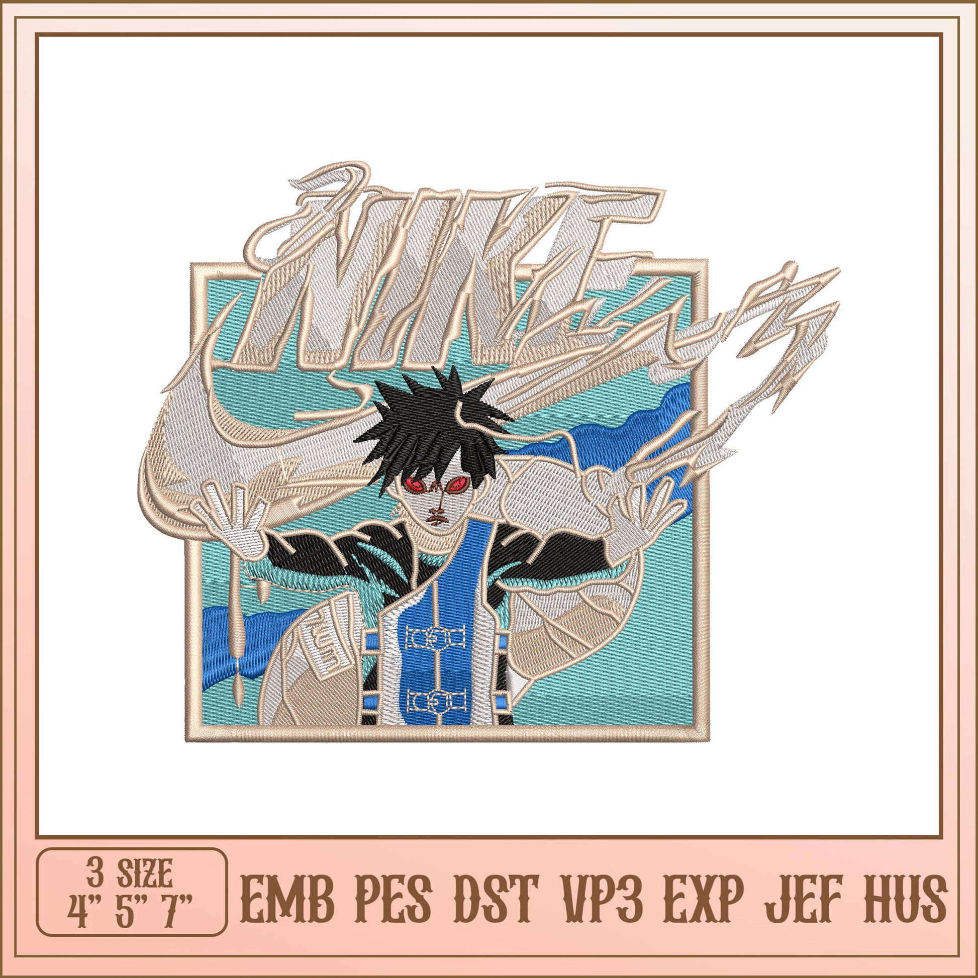 Nike Anime Embroidery Design