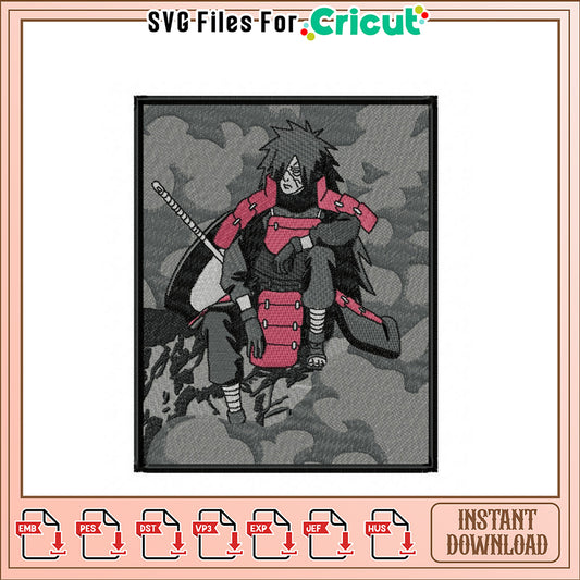 Ninja Embroidery Design for Instant Download Use
