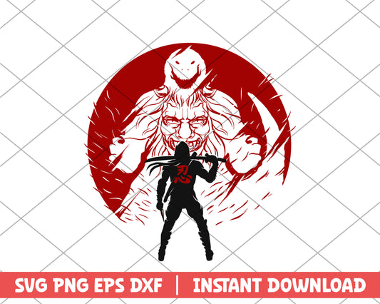 Ninja mascot anime svg