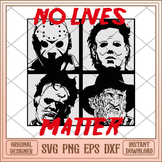 No Lives Matter black svg, Horror characters svg, digital download