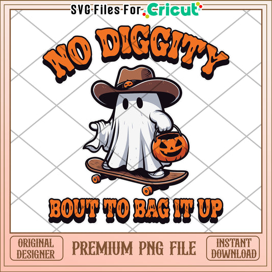No diggity bout to bag it up png,spooky fall  png, halloween candy png
