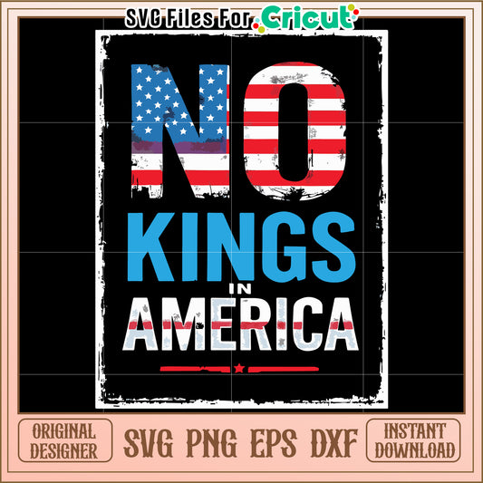 No kings america svg, patriotic rebel quote svg, freedom over monarchy svg
