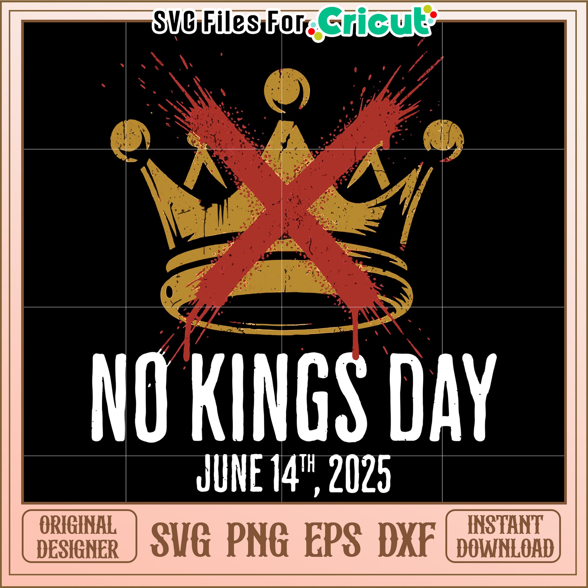 No kings day svg, american independence celebration svg, patriotic freedom quote svg
