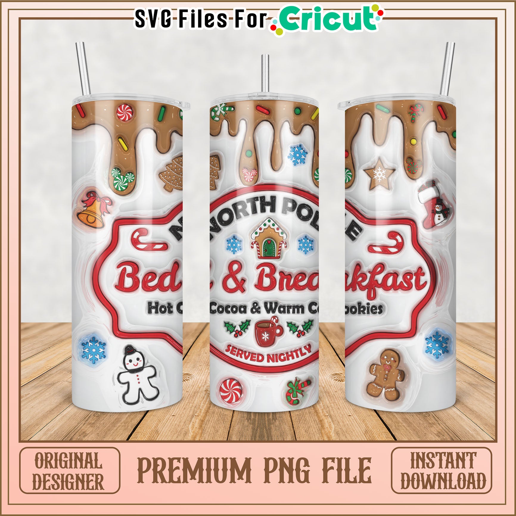 North Pole Bed & Breakfast PNG Sublimation