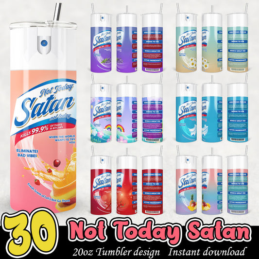 Not today satan tumbler bundle