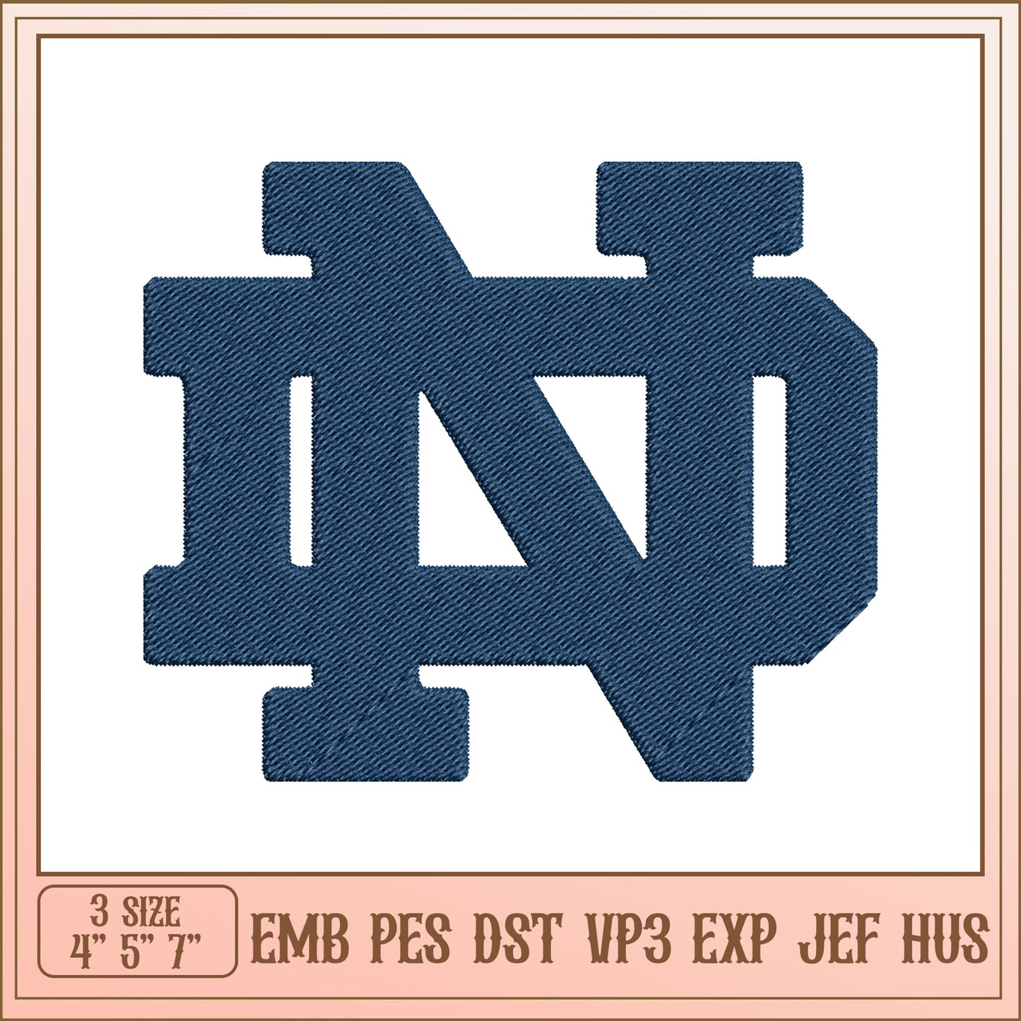 Notre Dame Embroidery Design