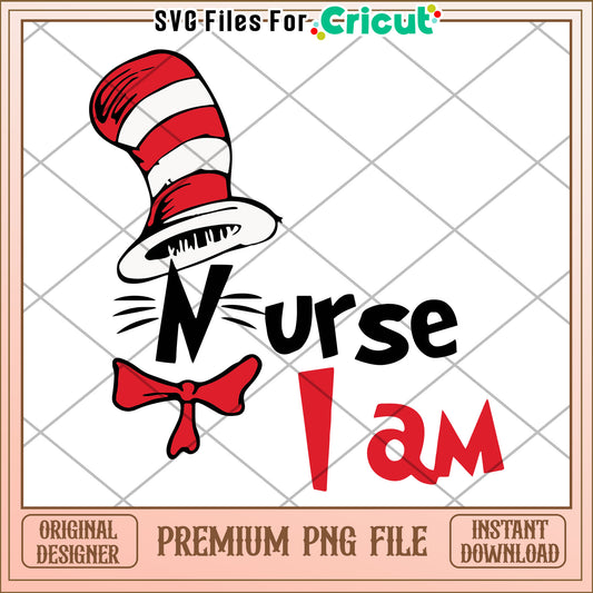Nurse I Am Cat Hat PNG