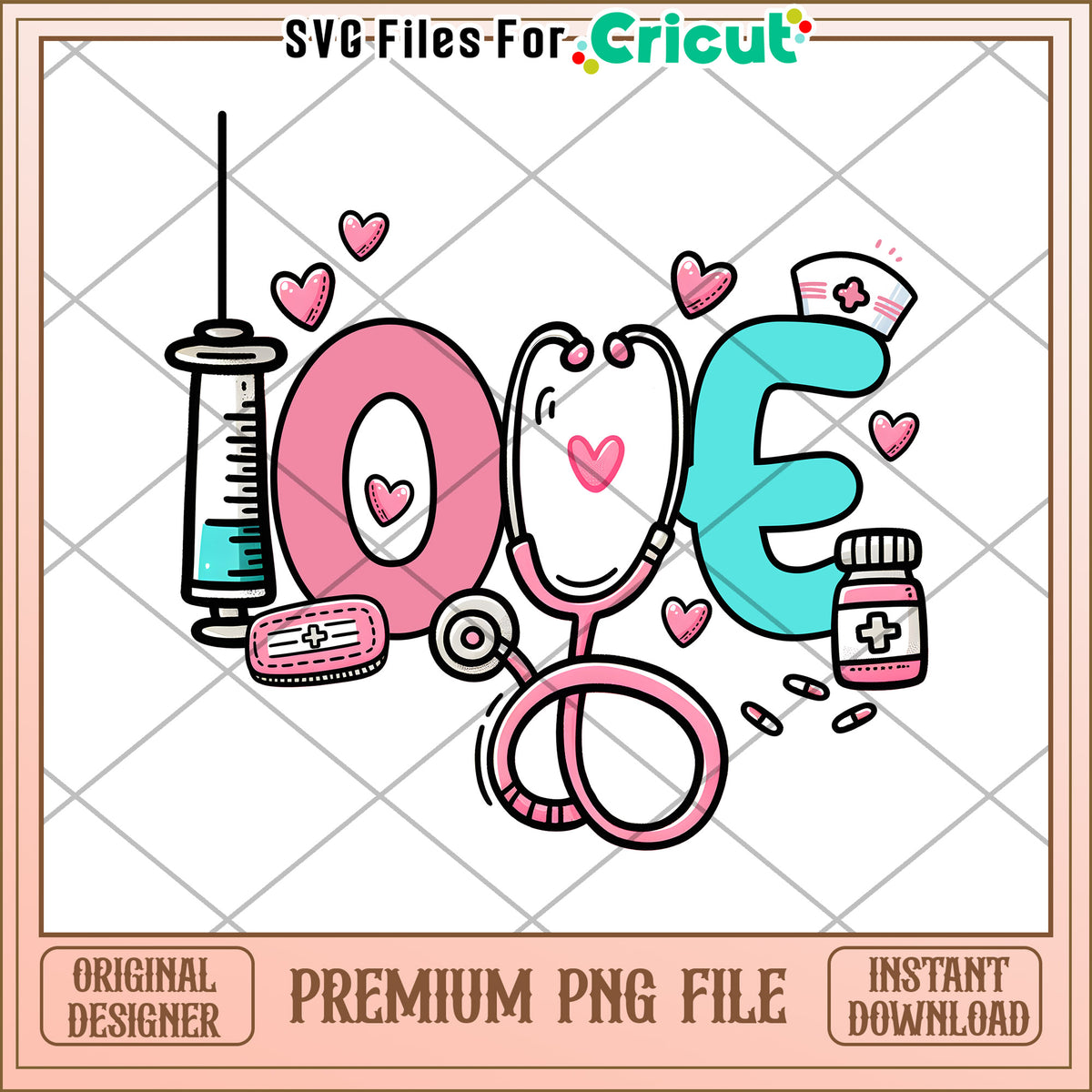 Nurse Love PNG Instant Download – svg files for cricut