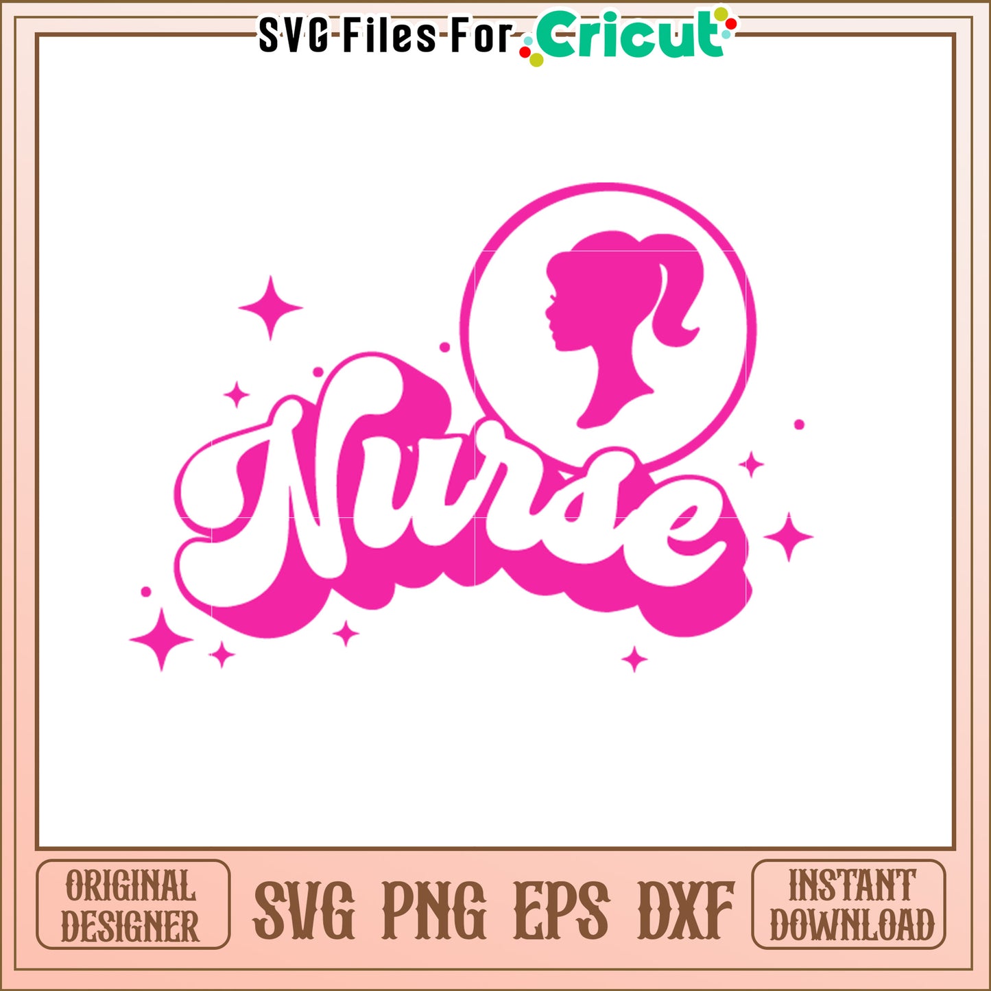 Nurse SVG Design Barbie Inspired