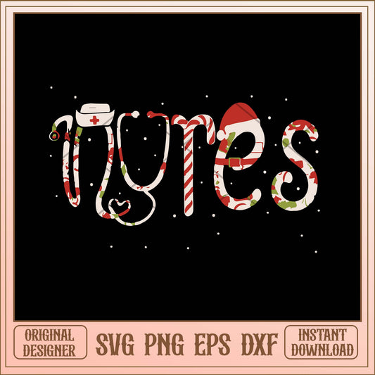 Nurse Christmas svg, Christmas nurse pattern candy svg bundle