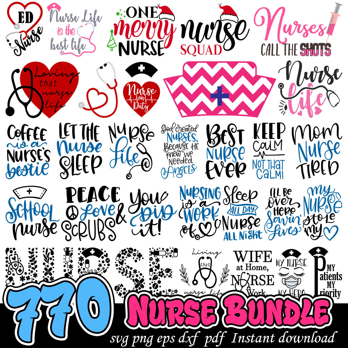 Nurse bundle svg, Nurse quotes svg bundle